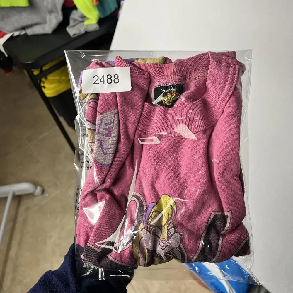 Vintage Warner Bros Lola Bunny Space Jam Sleepshirt Girls S Pink Graphic 90s